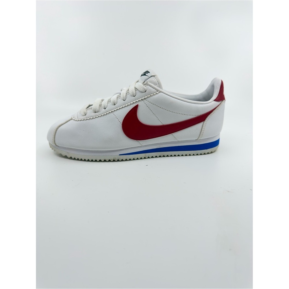 Nike Womens Size 9 White Red Blue Cortez Classic Leather Sneakers 807471-103 - Picture 5 of 10